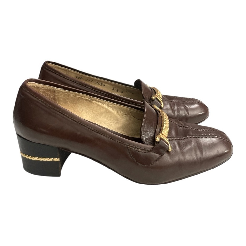 VTG Gucci Horsebit Womens Slip On Pumps Shoes Brown Leather Size 
(US 7.5) - Picture 3 of 10